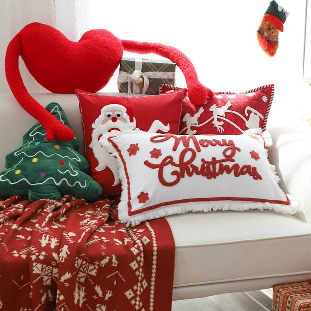 Cuscino lombare decorativo per il Natale, per il divano di casa.