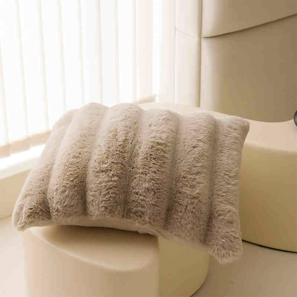 Minimalist Bubble Fluffy Faux Fur Reversible Blanket