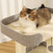 Albero di gatto sisal derato a tre livelli minimalista