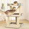 Albero di gatto sisal derato a tre livelli minimalista
