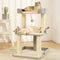 Albero di gatto sisal derato a tre livelli minimalista