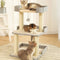 Albero di gatto sisal derato a tre livelli minimalista