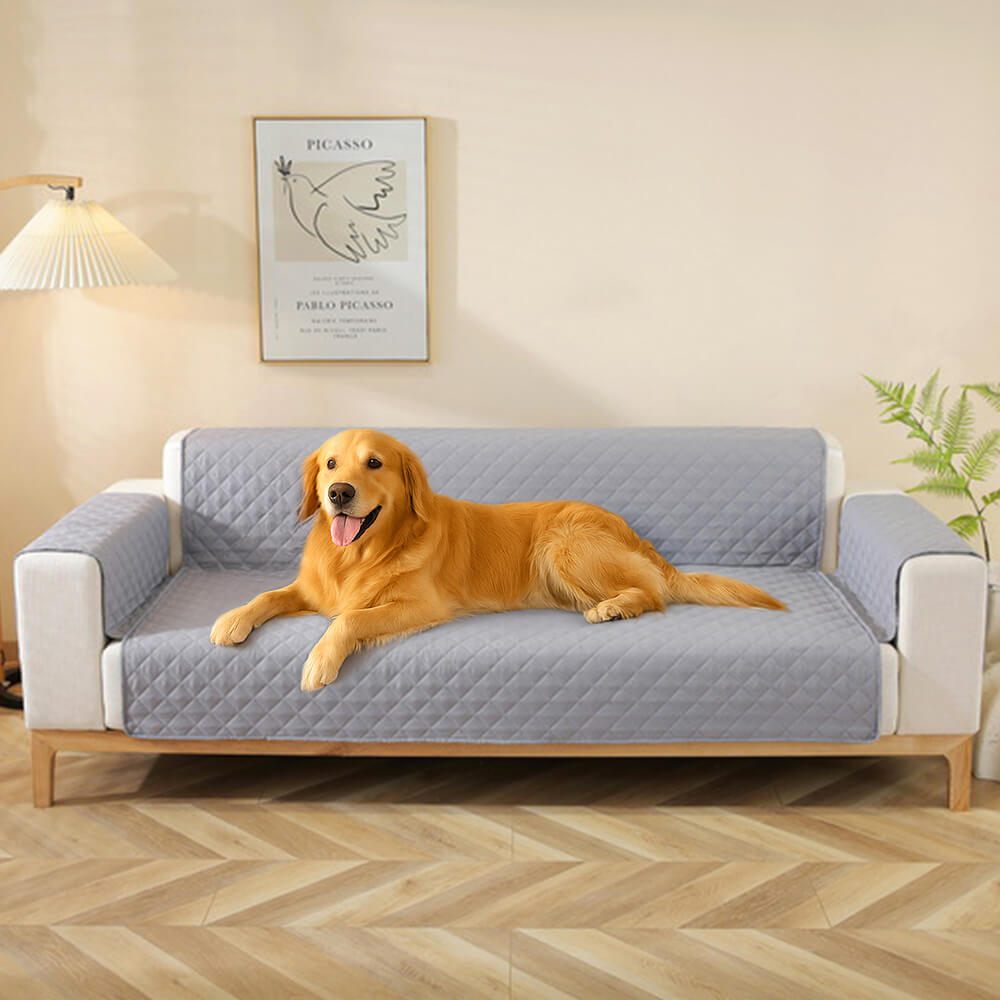 Copertura per divano a un pezzo Modern Diamond, resistente all'acqua, antiscivolo, con braccioli