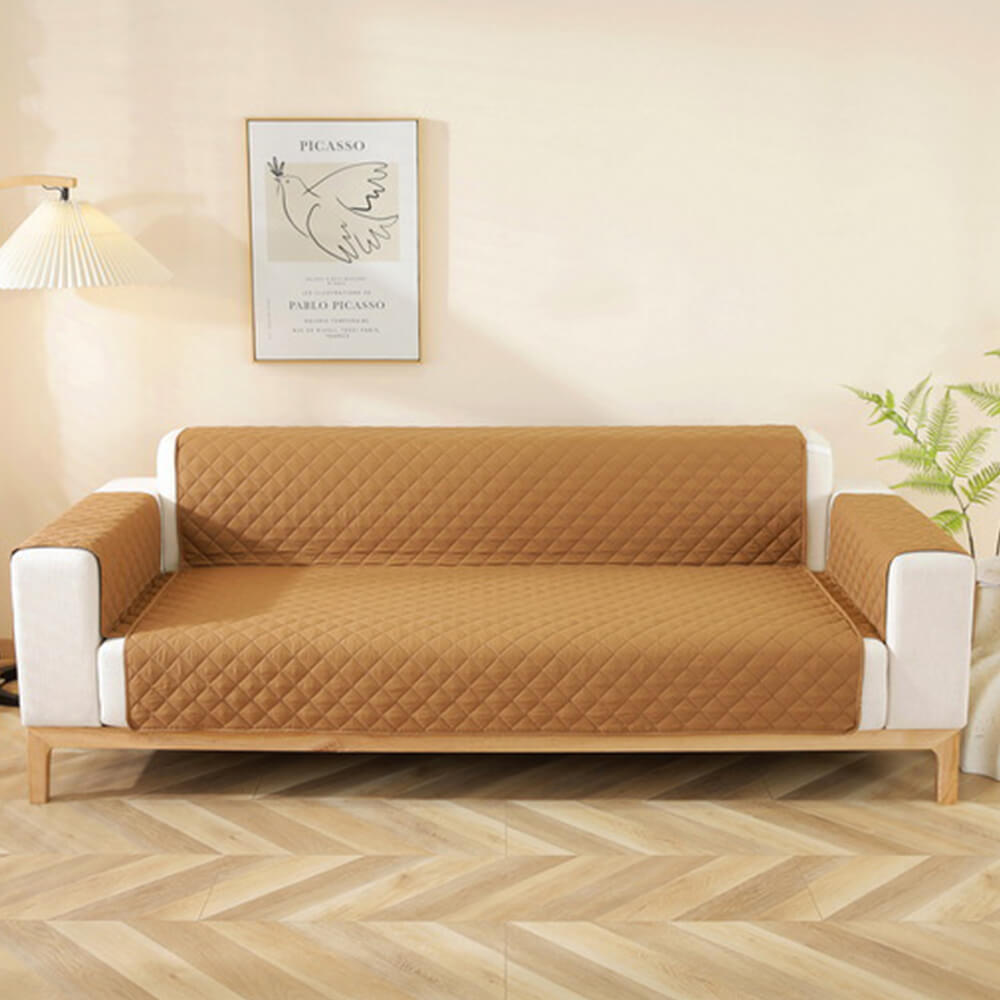 Copertura per divano a un pezzo Modern Diamond, resistente all'acqua, antiscivolo, con braccioli