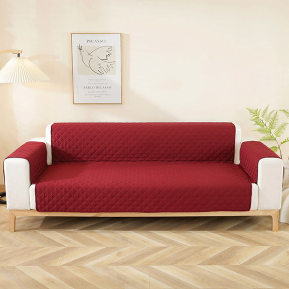 Copertura per divano a un pezzo Modern Diamond, resistente all'acqua, antiscivolo, con braccioli