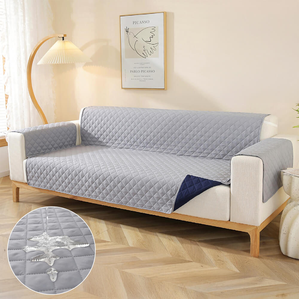 Copertura per divano a un pezzo Modern Diamond, resistente all'acqua, antiscivolo, con braccioli
