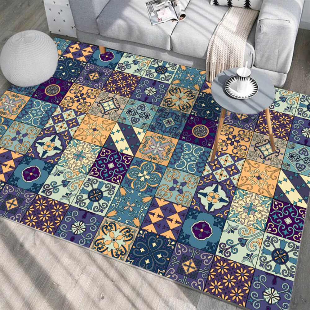 Moroccan Style Home Decor Carpet Anti-Slip Living Room Rug