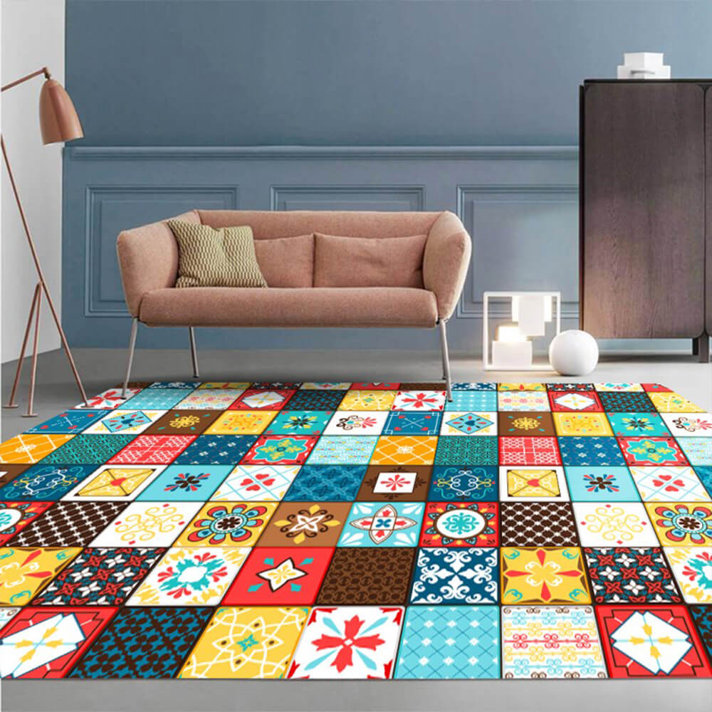 Moroccan Style Home Decor Carpet Anti-Slip Living Room Rug