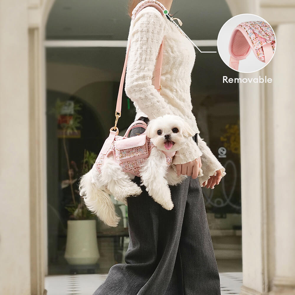 Zaino per cani con imbracatura multifunzionale e gilet per passeggiate per cani di piccola taglia