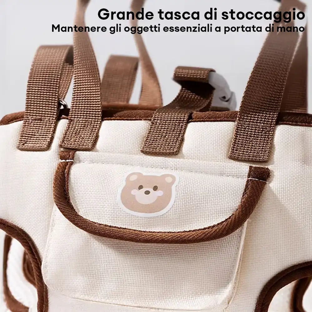 Zaino portatile multifunzionale per cani di piccola taglia con trazione a tracolla