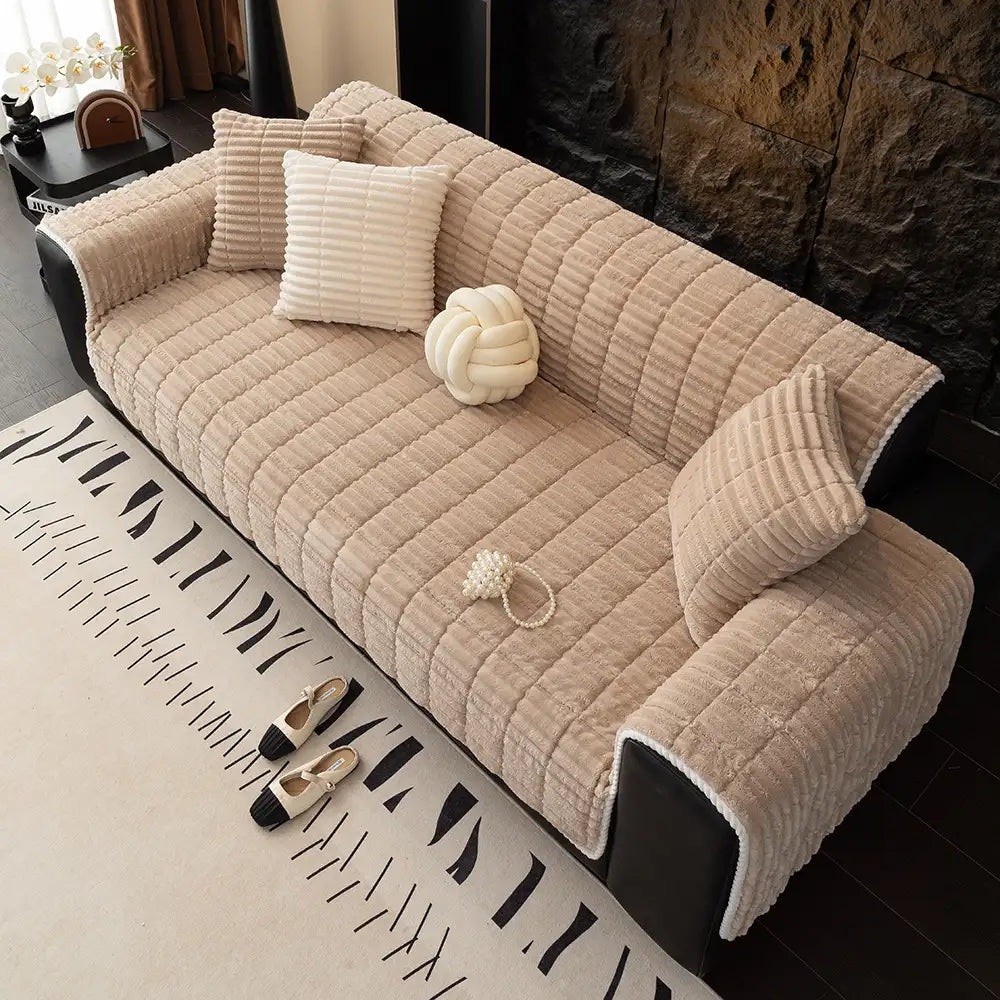 Copertura per divano in flanella accogliente One-Piece, antiscivolo