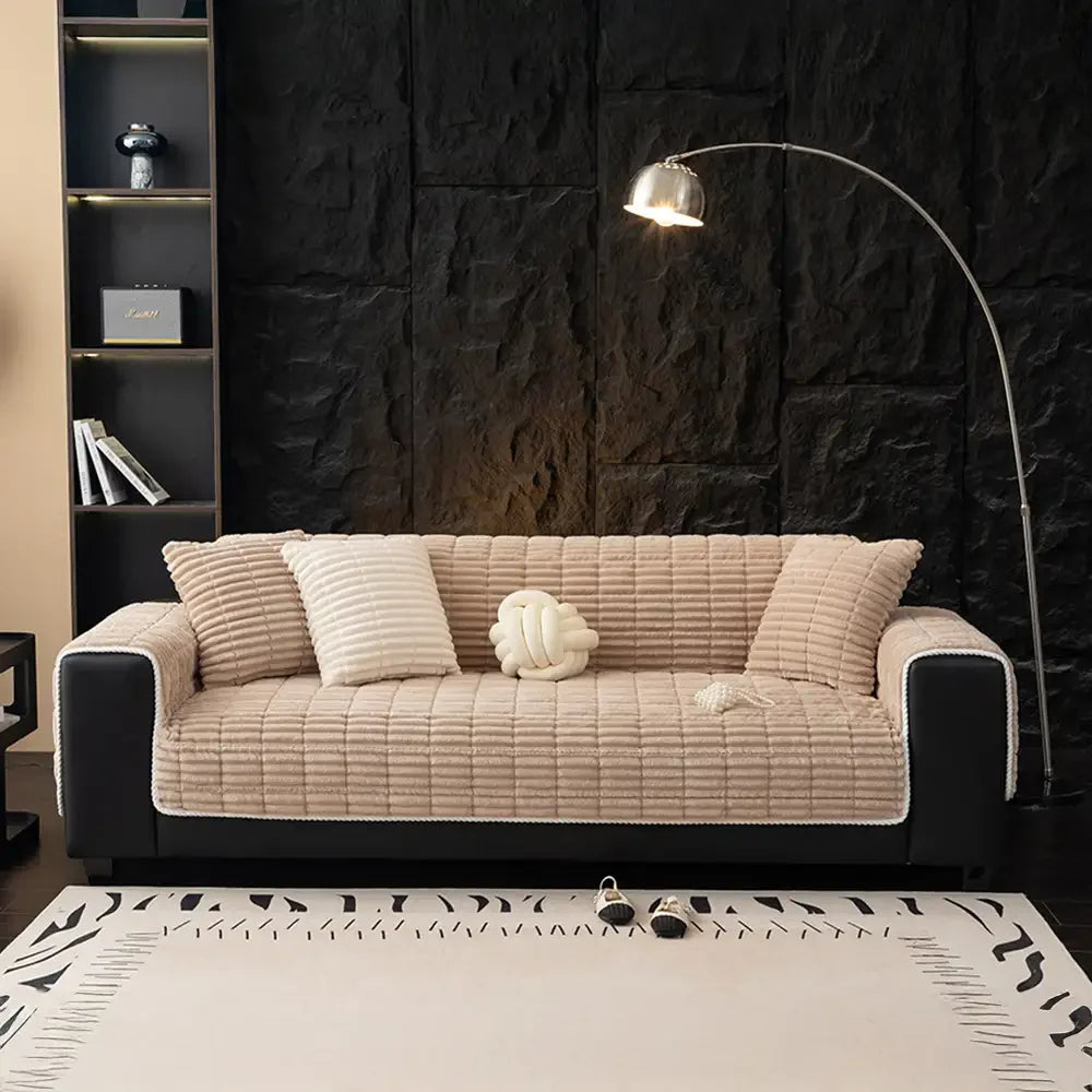 Copertura per divano in flanella accogliente One-Piece, antiscivolo