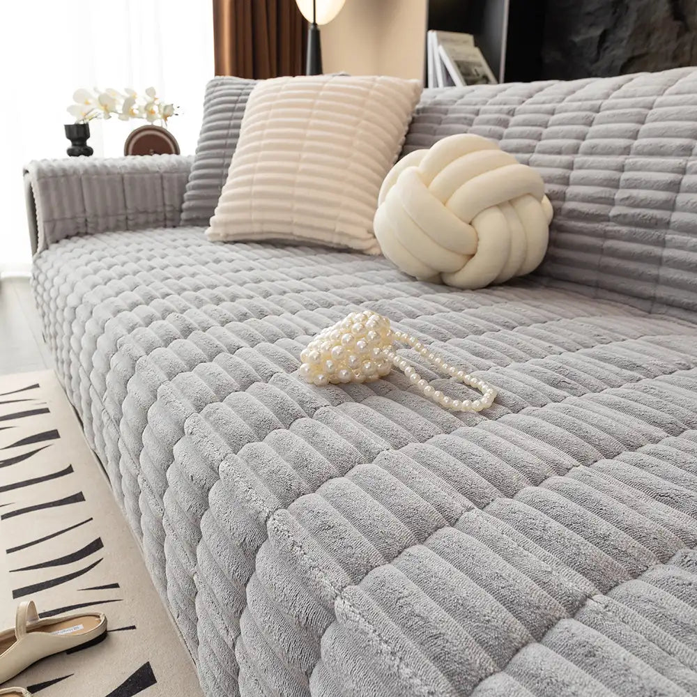 Copertura per divano in flanella accogliente One-Piece, antiscivolo