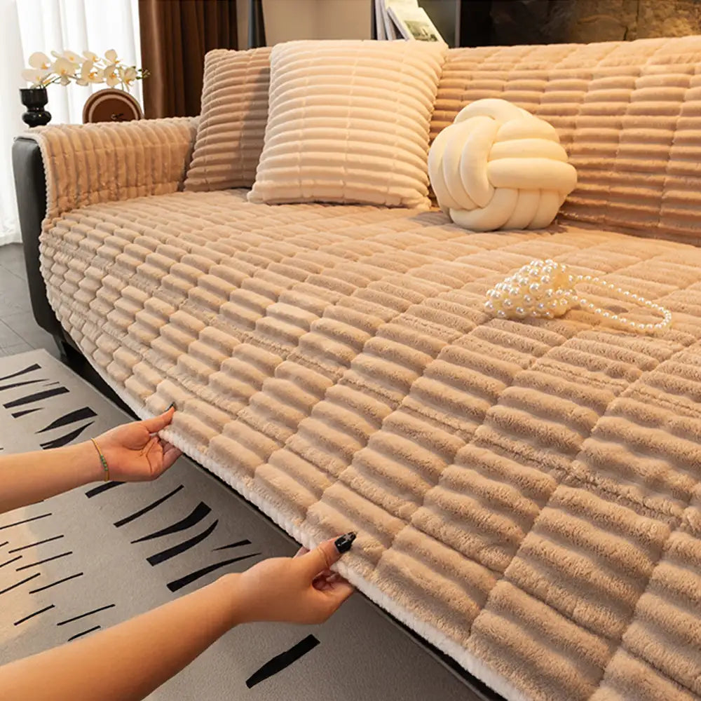 Copertura per divano in flanella accogliente One-Piece, antiscivolo