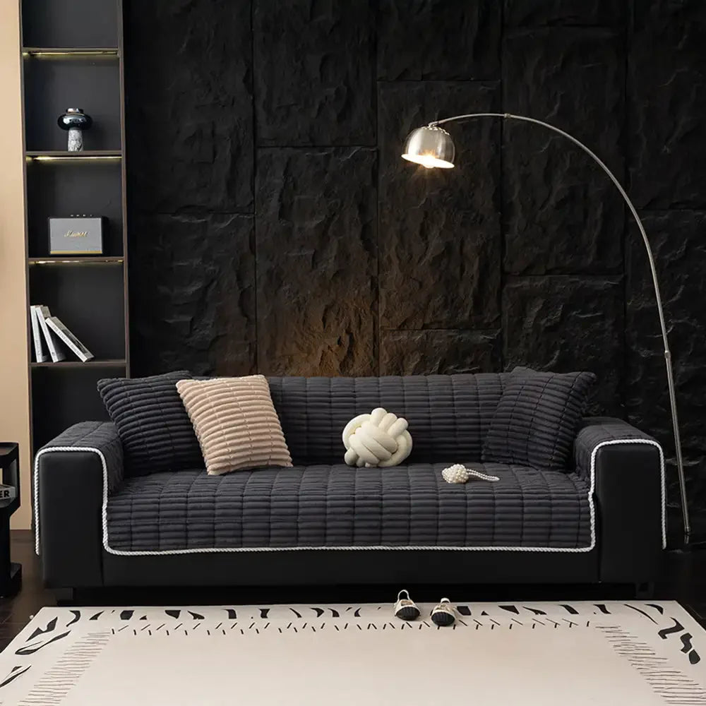 Copertura per divano in flanella accogliente One-Piece, antiscivolo