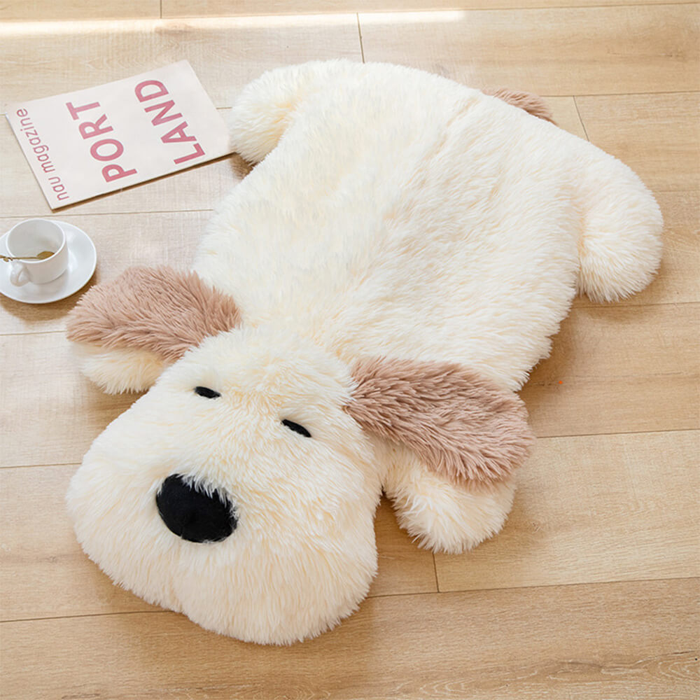 Cuscino decorativo a forma di cane in peluche in pile finto