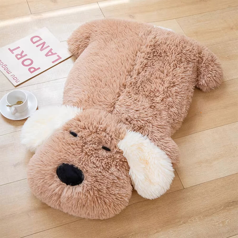 Cuscino decorativo a forma di cane in peluche in pile finto