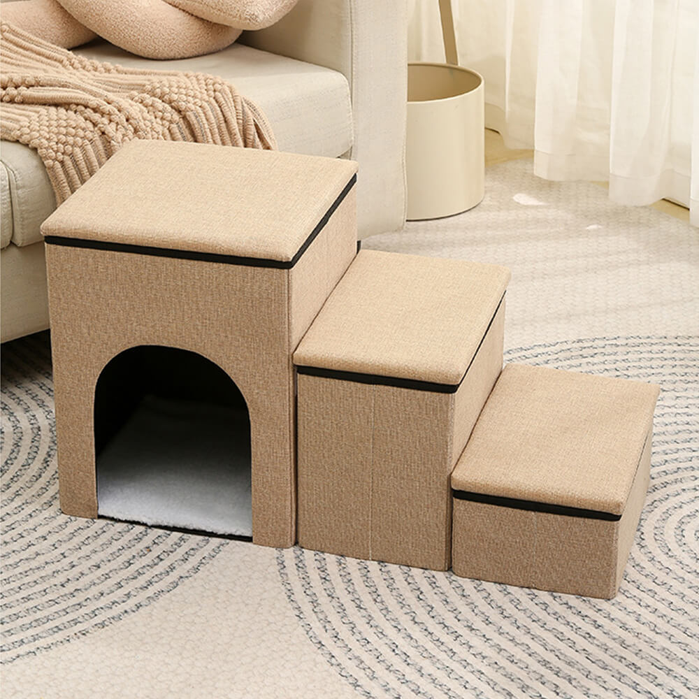 Scale per cani portatili multifunzionali pieghevoli con deposito e condominio