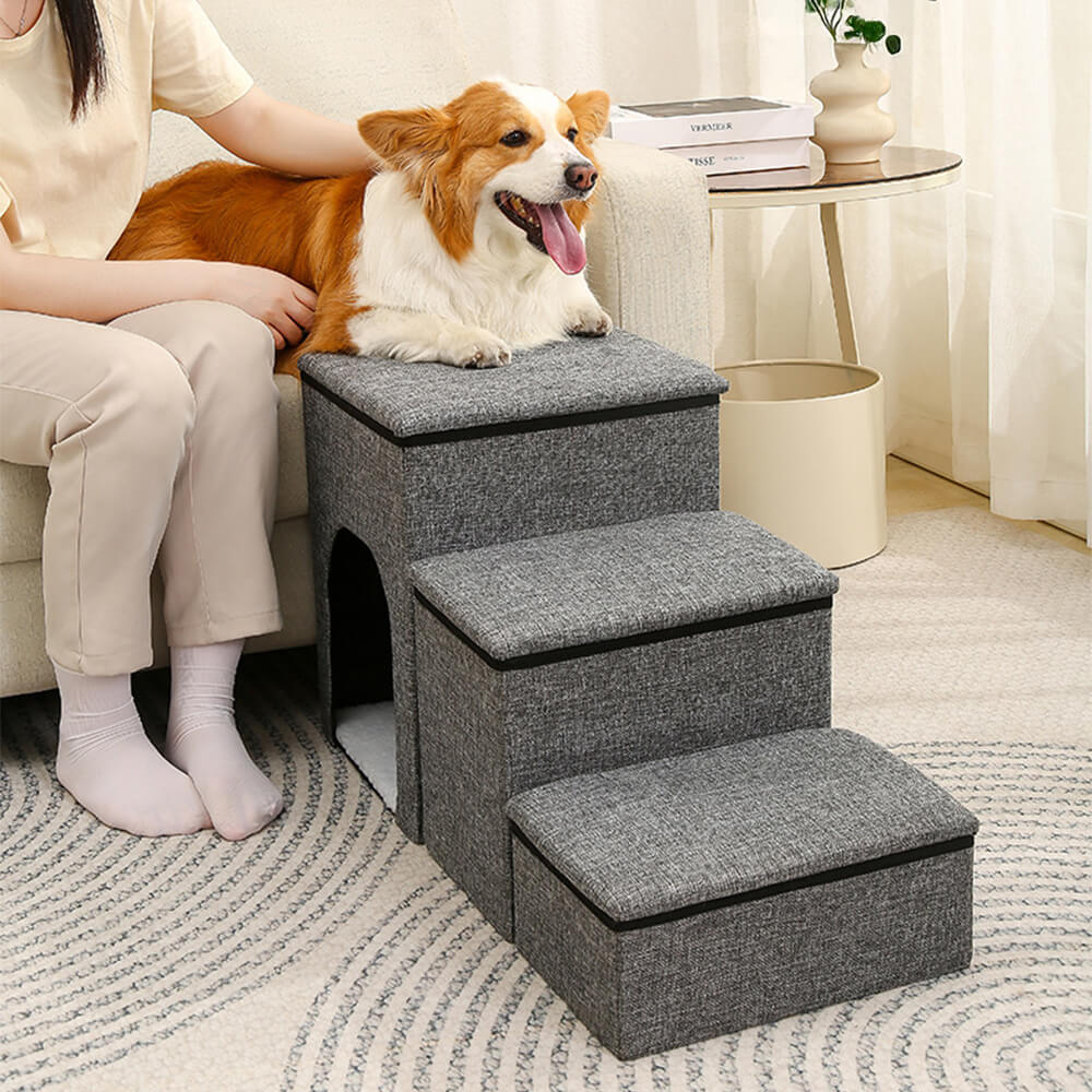 Scale per cani portatili multifunzionali pieghevoli con deposito e condominio