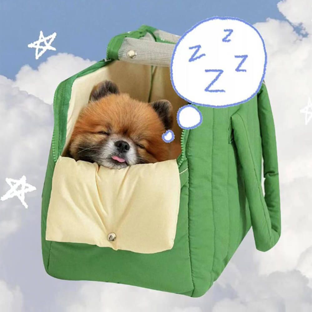 Borsa per il trasporto di cani e gatti in nylon leggero e traspirante, portatile.