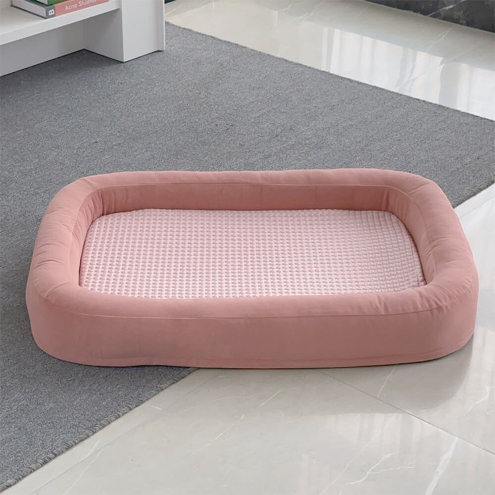 Letto per cani ovale morbido, refrigerante, reversibile, lavabile, adatto a tutte le stagioni.