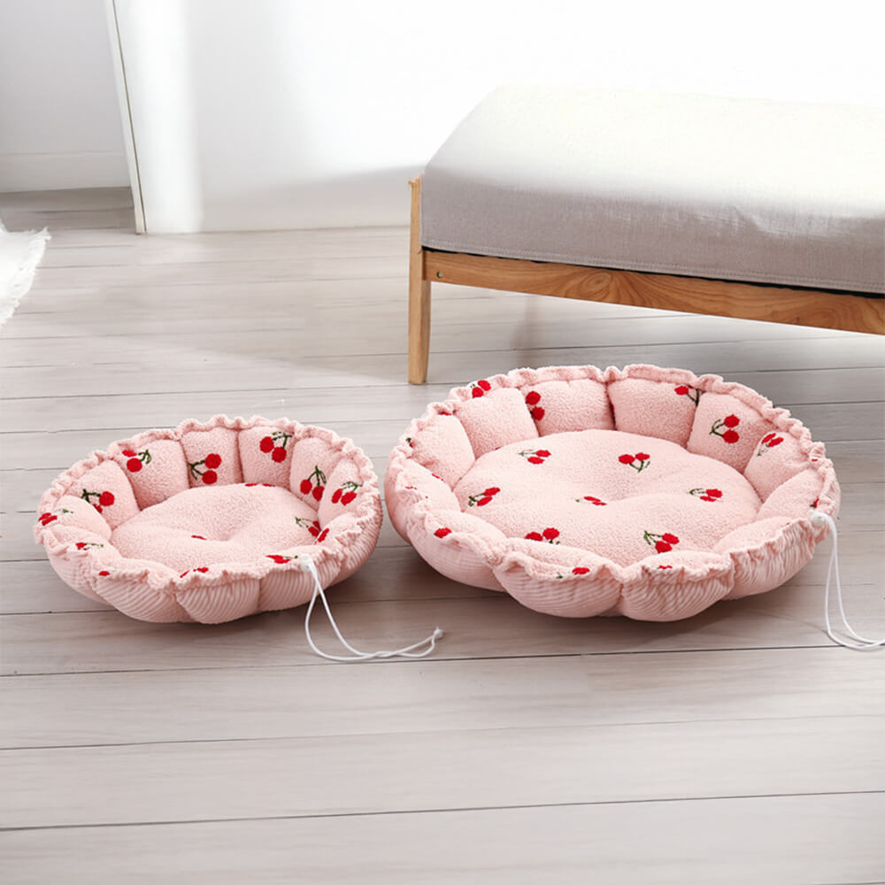 Letto per gatti a tema fruttato con design morbido e coulisse.