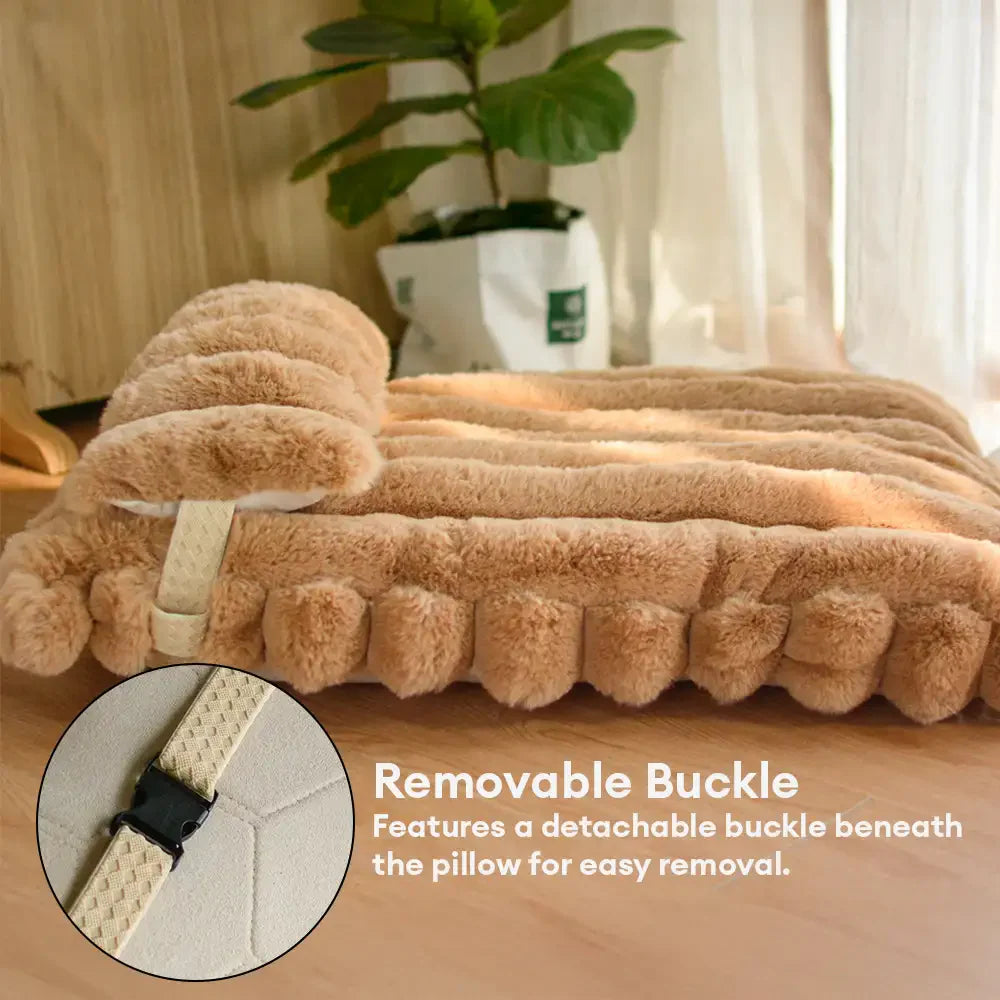 Cuscino riscaldante in faux pelliccia di coniglio morbida per letto per cani - Nuvola accogliente