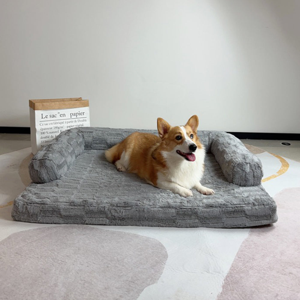 Spacious Orthopedic Soft Skin-Friendly  Washable Dog & Cat Sofa Bed