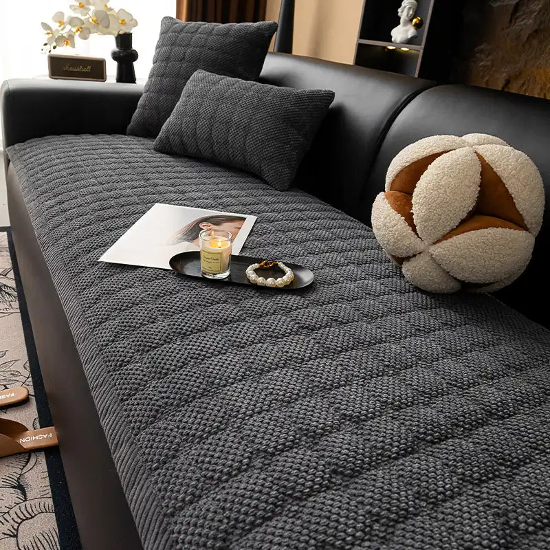 Copertura per divano quadrata in corduroy anti-graffio, adatta agli animali domestici e antiscivolo