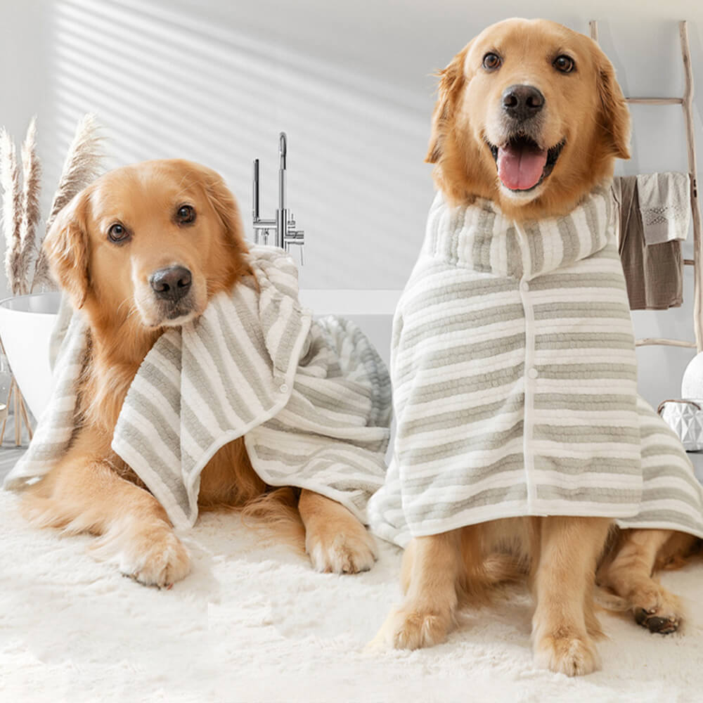 Accappatoio asciugamani per cani multicolore, assorbente, spesso, grande e delicato sulla pelle.