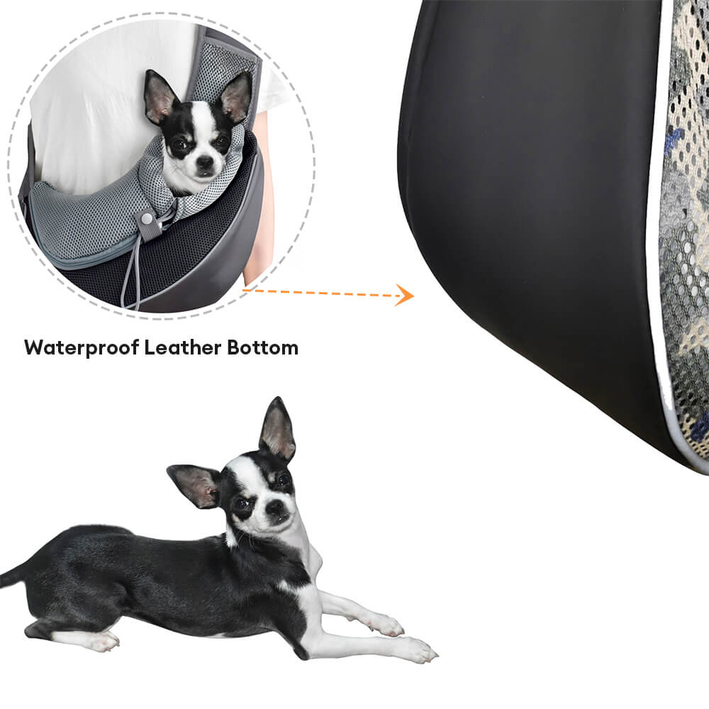 Borsa per cani e gatti portatile in PU pelle a rete elegante
