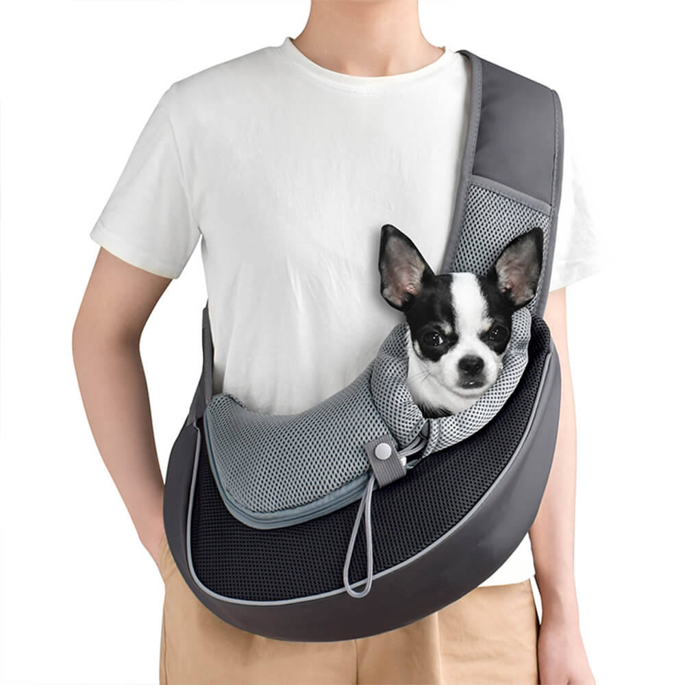 Borsa per cani e gatti portatile in PU pelle a rete elegante
