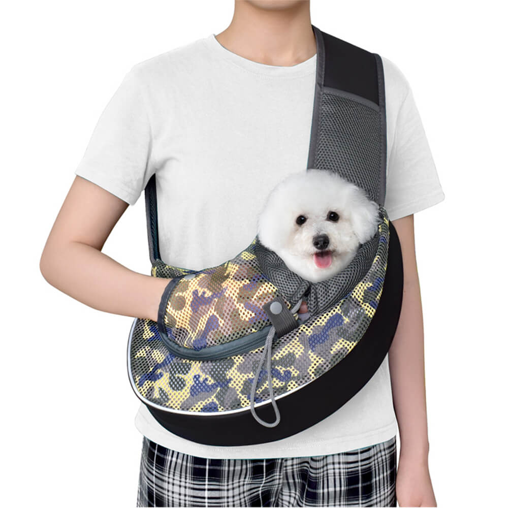 Borsa per cani e gatti portatile in PU pelle a rete elegante