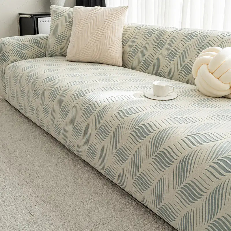 Copertura per divano in pile spesso, jacquard, anti-graffi e stretch