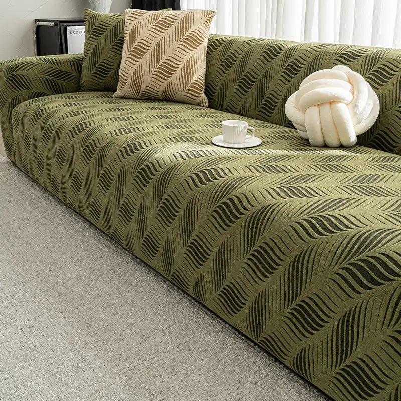 Copertura per divano in pile spesso, jacquard, anti-graffi e stretch