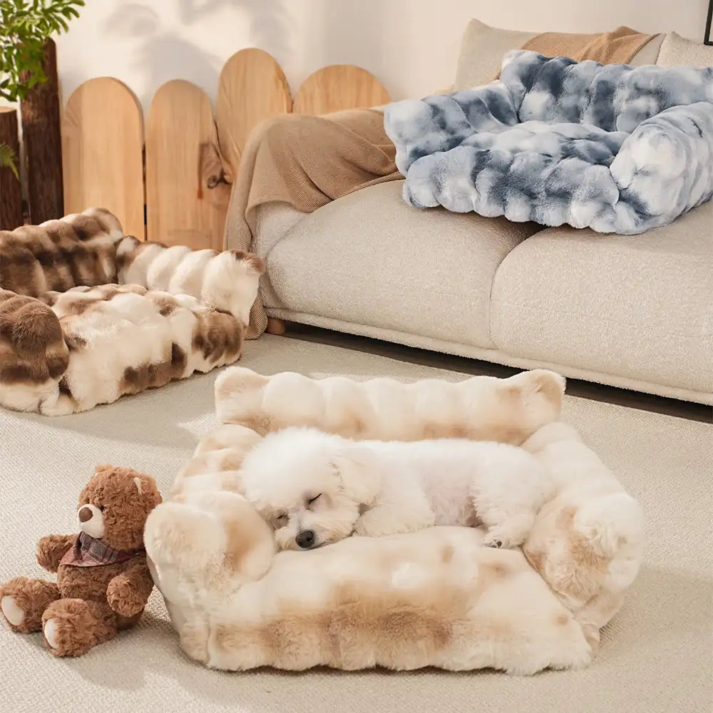 Cuscino per cani e gatti soffice e confortevole con stampa tie-dye colorato