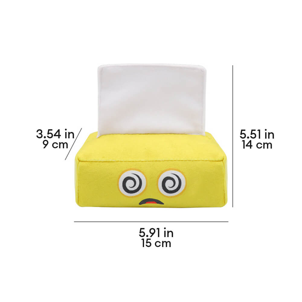 Tissue Box Shape Washable Squeaker Interactive Plush Dog Toy