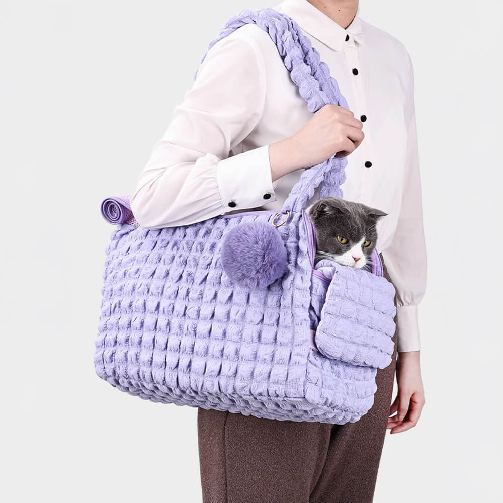 Borsa per trasportare animali domestici trendy, comoda, leggera, traspirante e rimovibile.