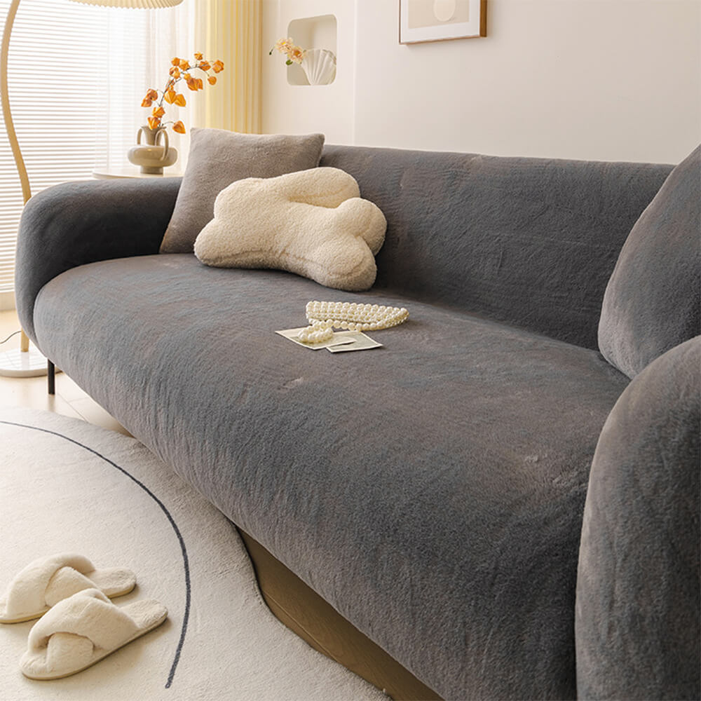 Copertura per divano in peluche ultra morbido e amico della pelle, a copertura completa.