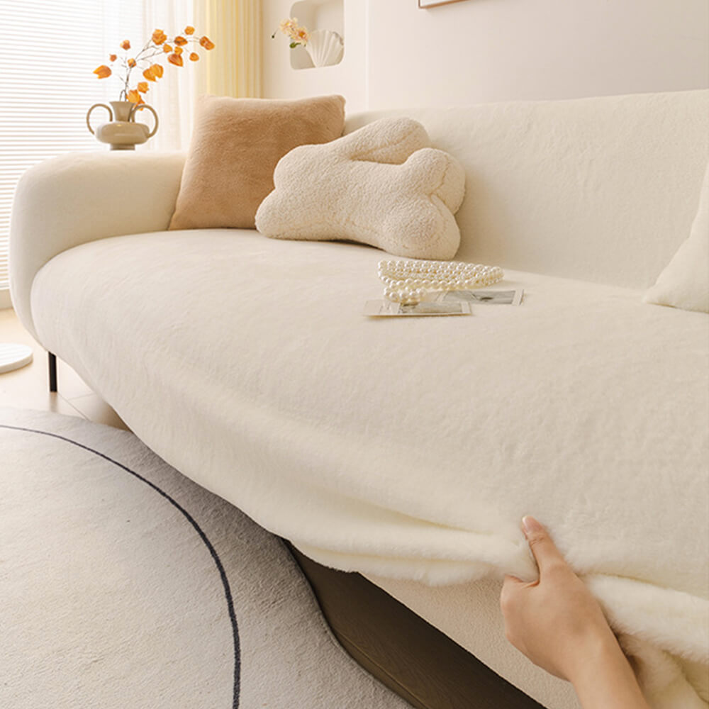 Copertura per divano in peluche ultra morbido e amico della pelle, a copertura completa.