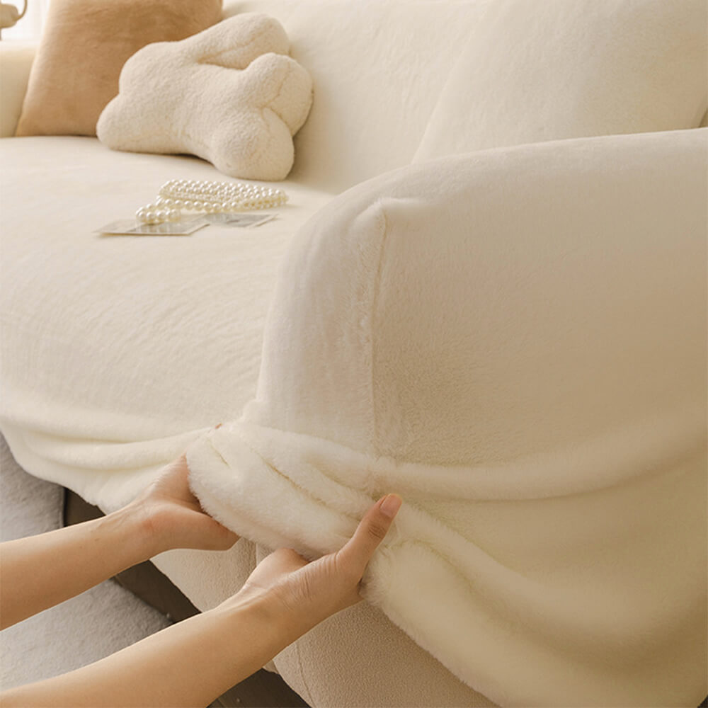 Copertura per divano in peluche ultra morbido e amico della pelle, a copertura completa.