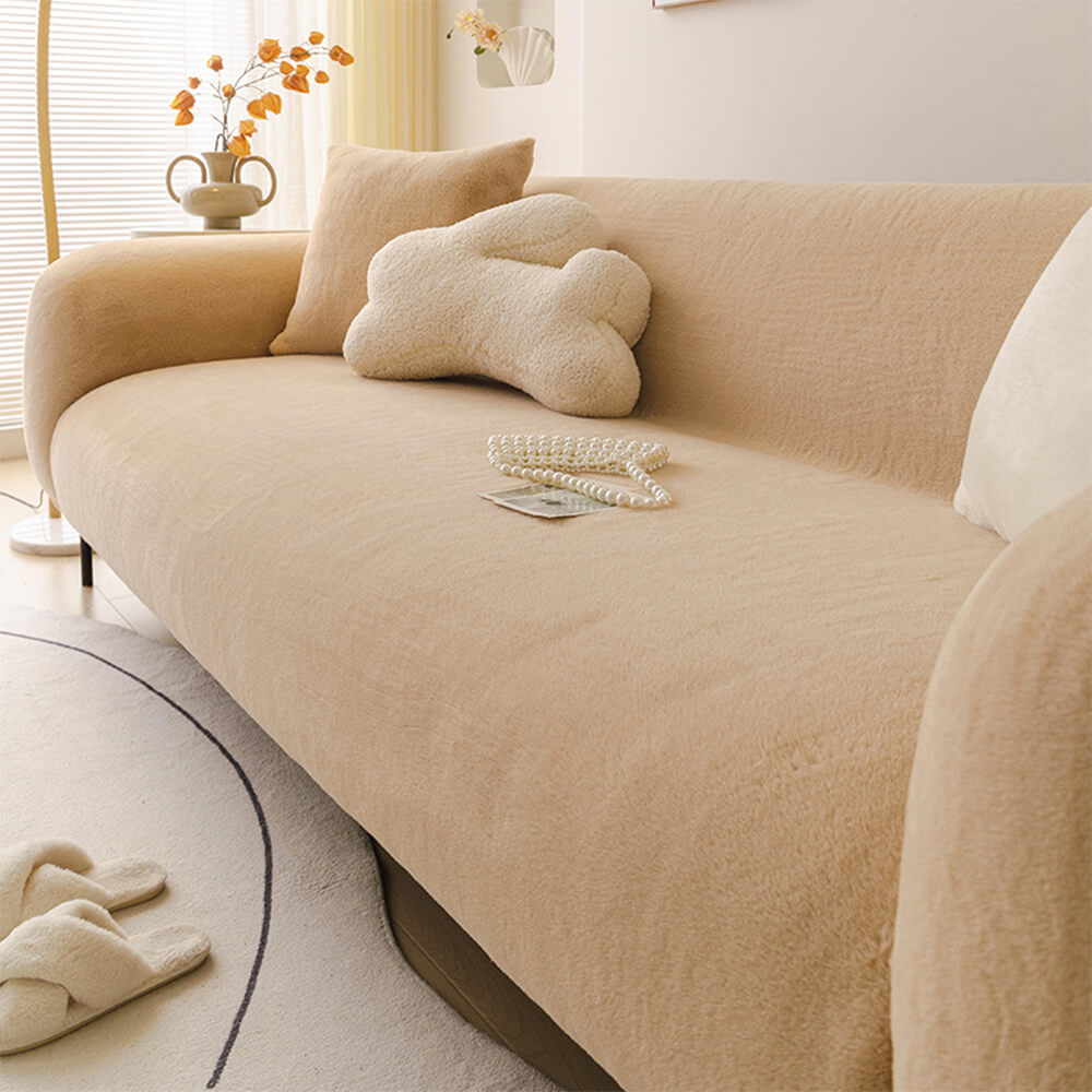 Copertura per divano in peluche ultra morbido e amico della pelle, a copertura completa.
