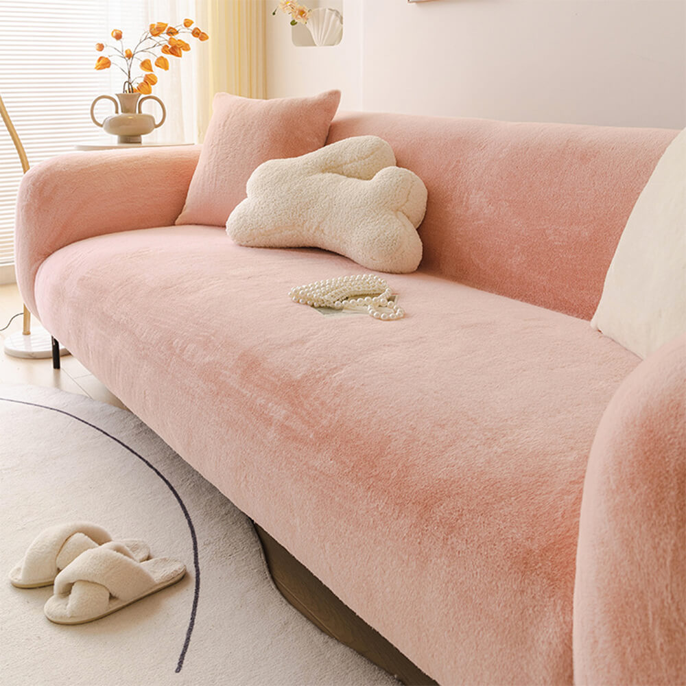 Copertura per divano in peluche ultra morbido e amico della pelle, a copertura completa.