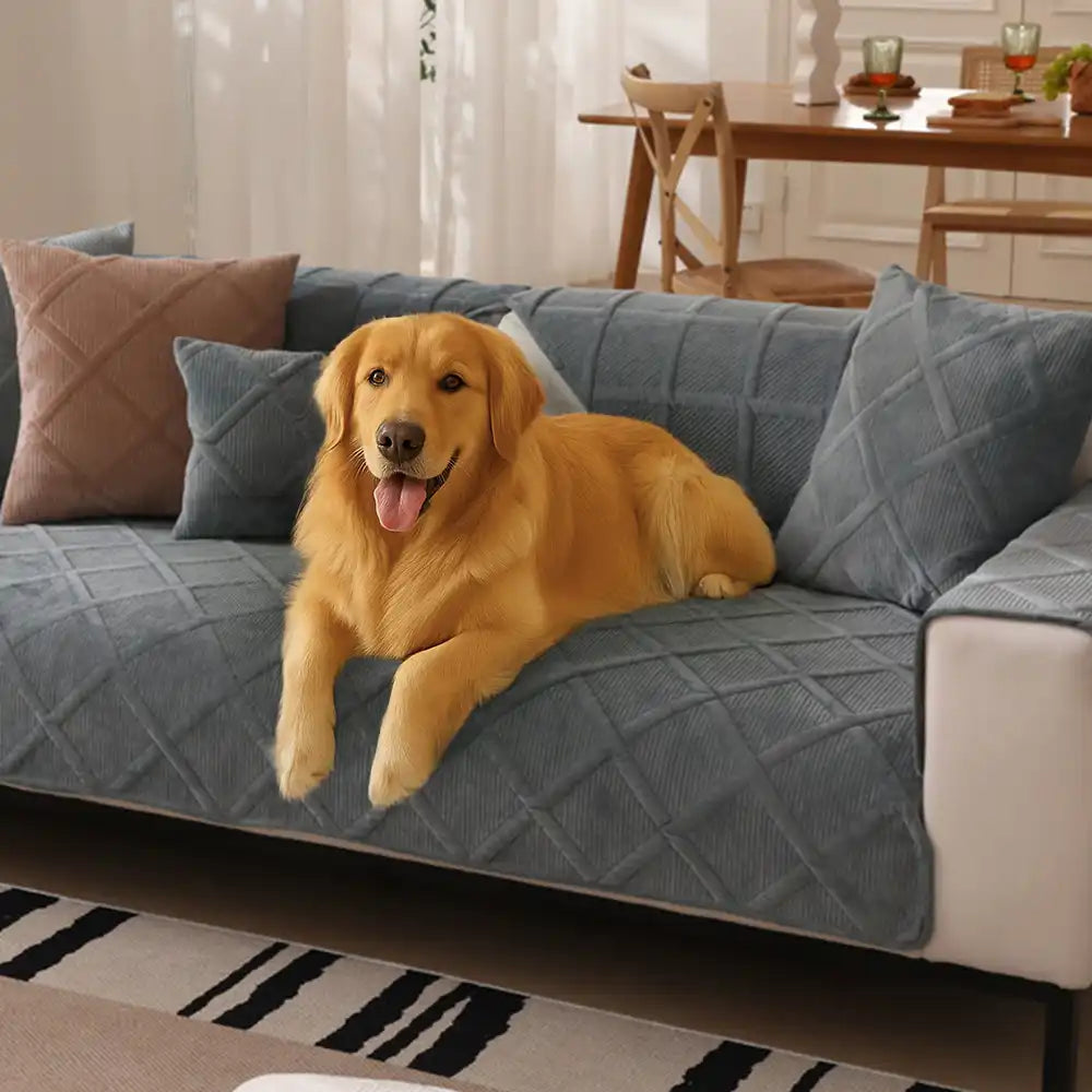 Copertura per divano moderna in peluche corto e morbido vellutato