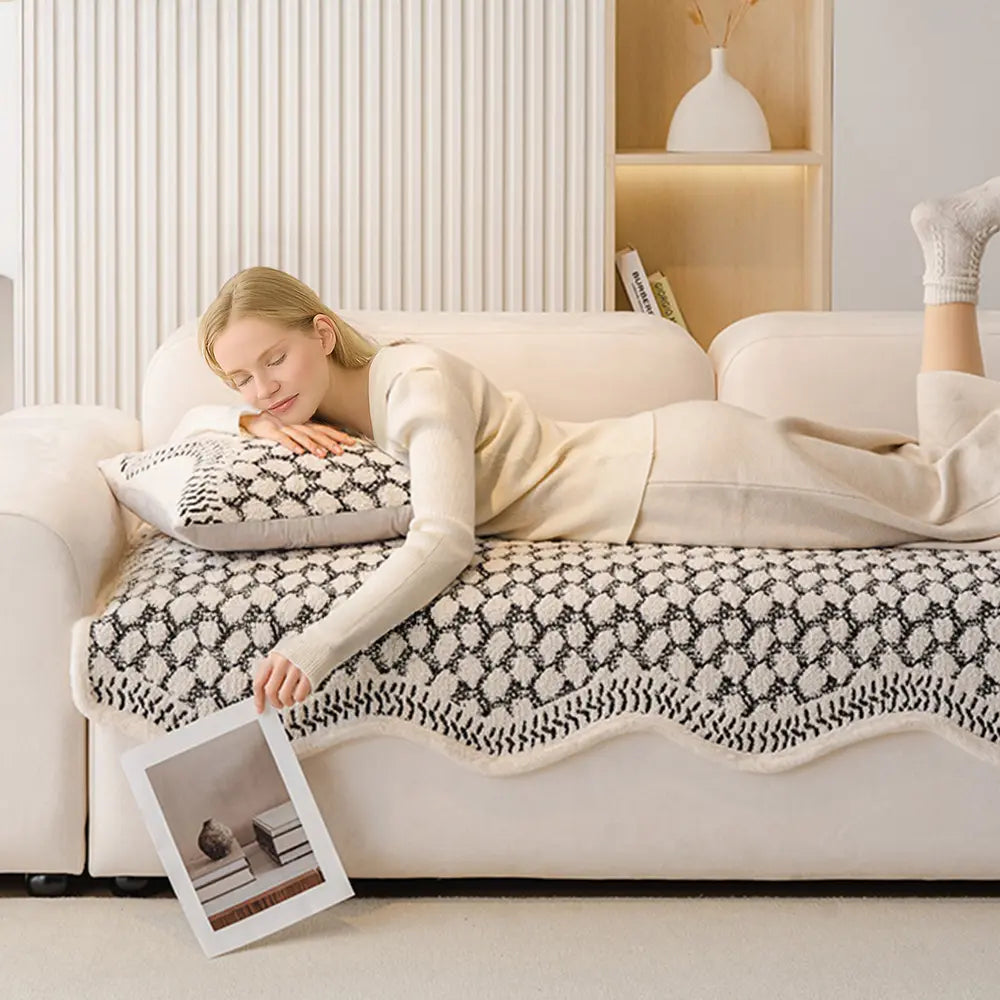 Copertura protettiva per divano Vintage Classic in chenille resistente ai graffi