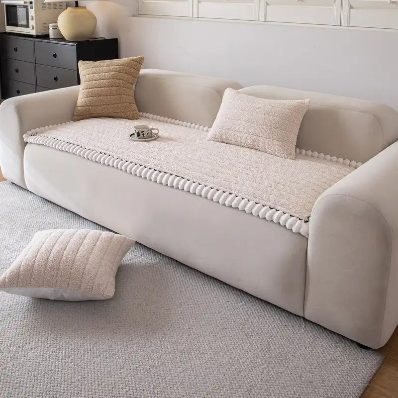 Copertura per divano calda, spessa e comoda, decorazione antiscivolo