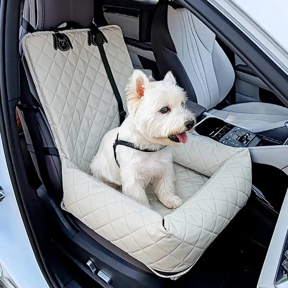 Sedile da viaggio per cani in PU leather resistente ai graffi e impermeabile per auto