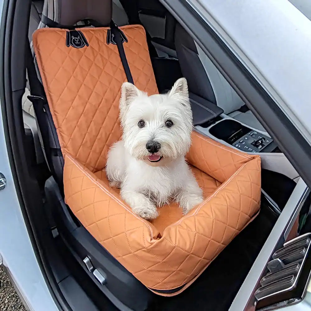 Sedile da viaggio per cani in PU leather resistente ai graffi e impermeabile per auto