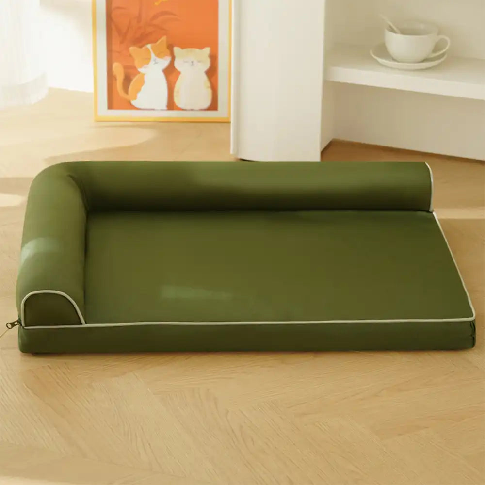 Letto ortopedico in schiuma a forma di uovo impermeabile con lati a rullo L, letto per cani di grandi dimensioni