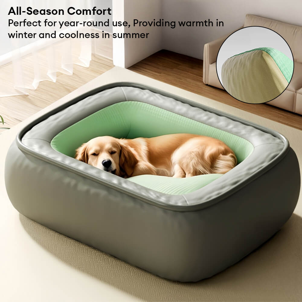 Letto per cani impermeabile, antiaderente, in pelle PU resistente ai graffi e con supporto totale.